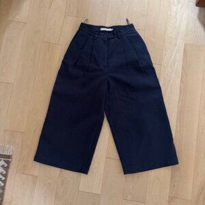 7115 by Szeki Textured Wide-Leg Skate Trouser | Navy | Seasonal Edition